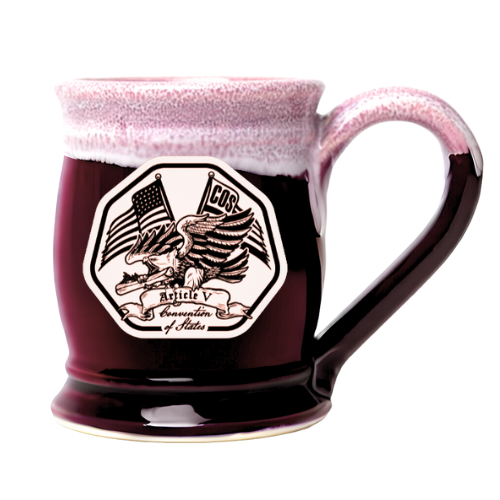 COS Clay Mug 12oz- Wine and White
