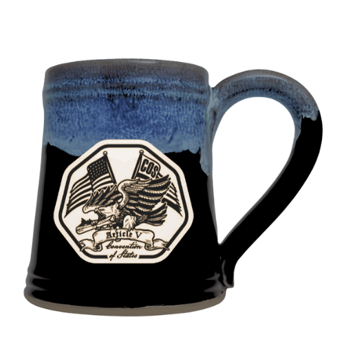 *Pre-Order* COS Clay Mug 12oz- Black and Blue