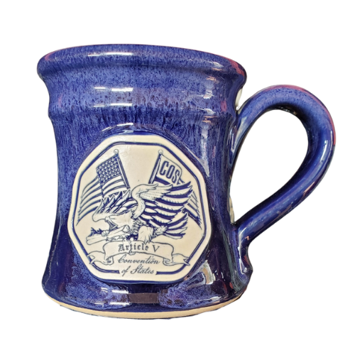 *Pre-Order* COS Clay Mug 12oz- Blue and White