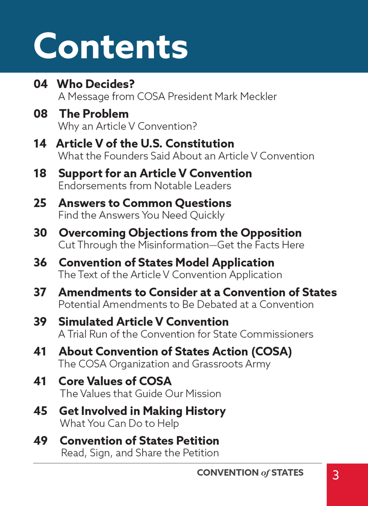 Convention of States Pocket Guide, 25 Pack