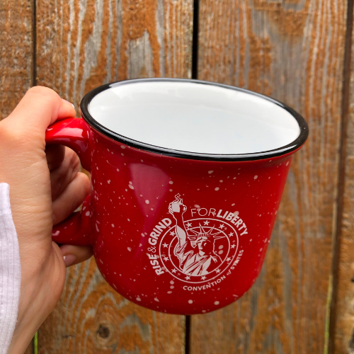 Rise and Grind Mug- Red