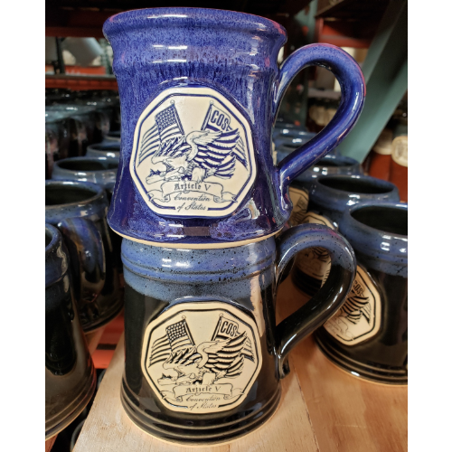 *Pre-Order* COS Clay Mug 12oz- Black and Blue