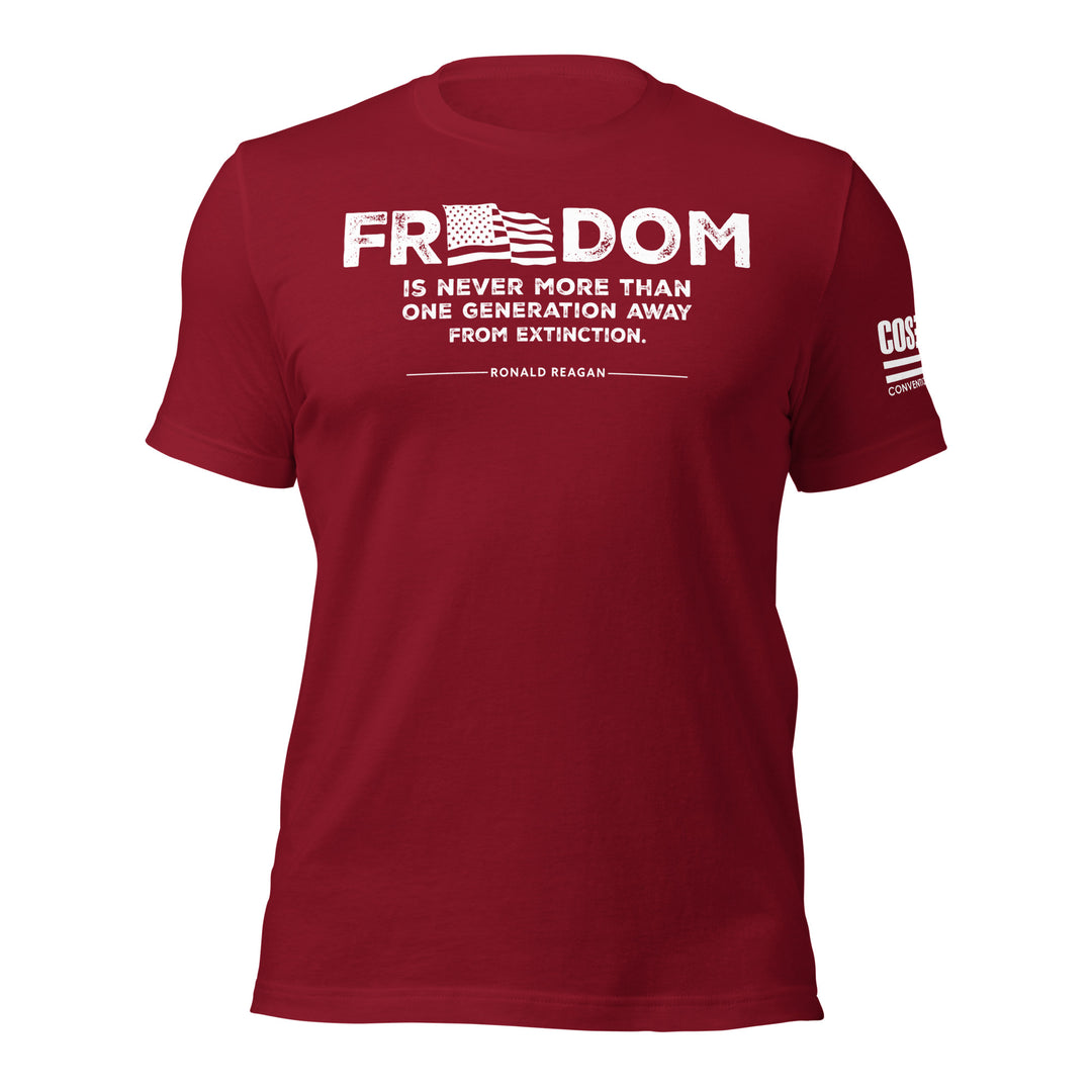 Reagan Freedom Unisex Tee (white print)