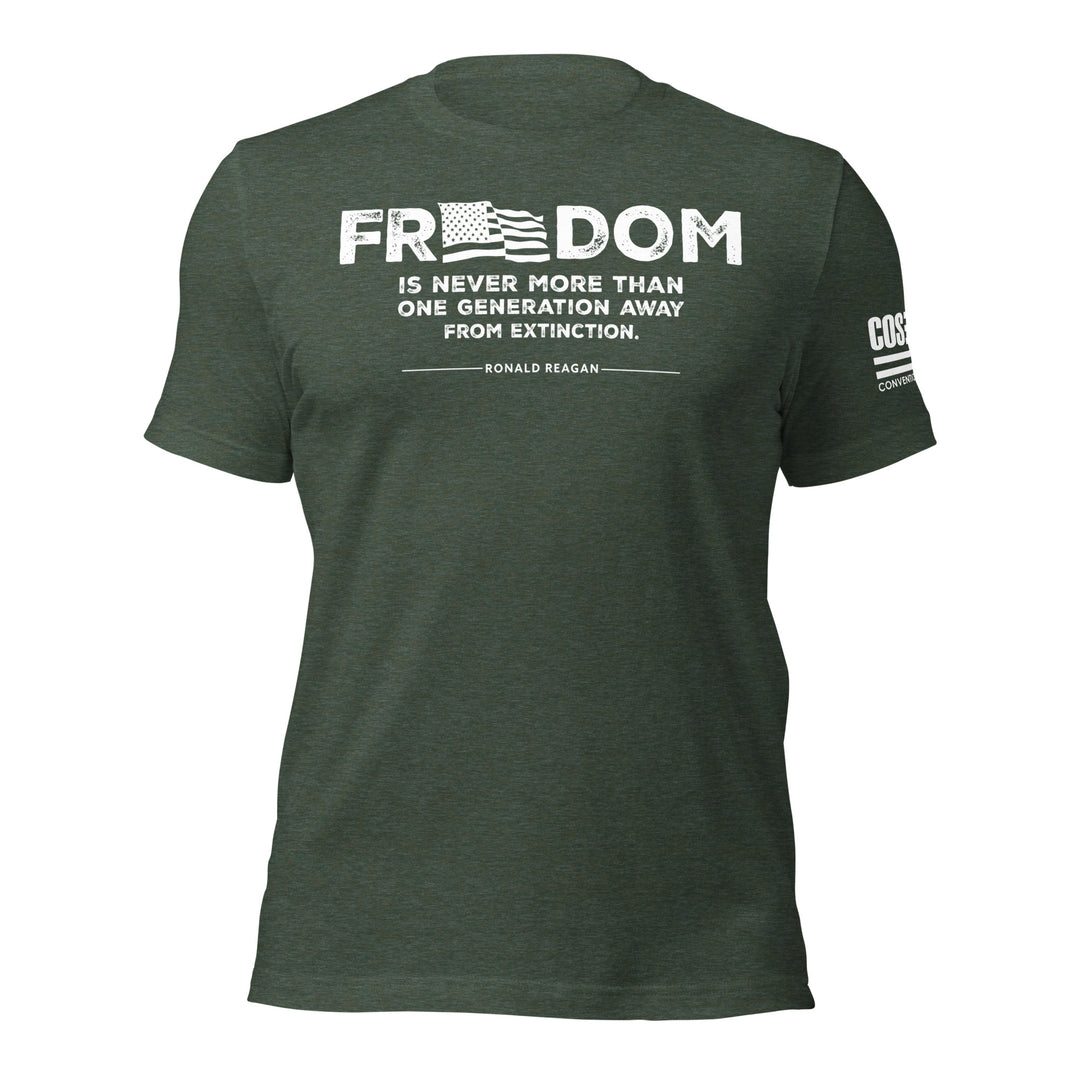 Reagan Freedom Unisex Tee (white print)