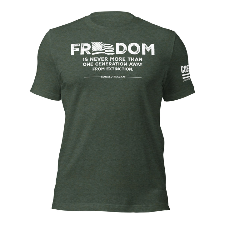 Reagan Freedom Unisex Tee (white print)