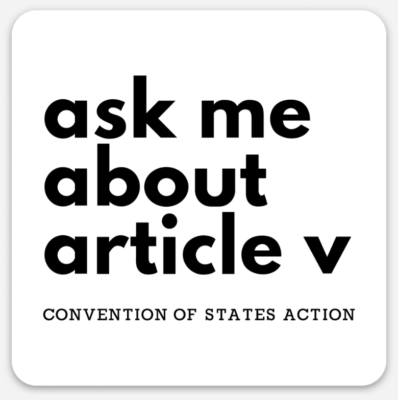 Ask Me About Article V Sticker